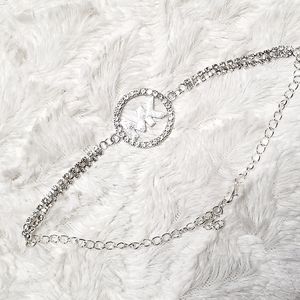 Michael Kors Rhinestone Silver MK Logo Choker 🖤💎